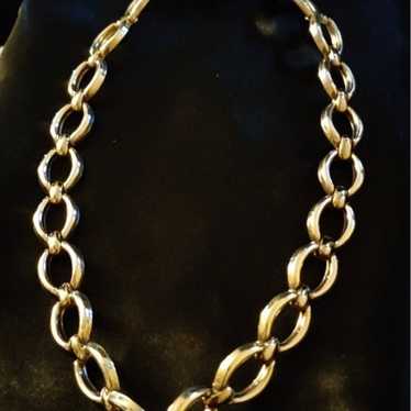 Rare Vintage Hoop Link Italian 925 Sterl - image 1