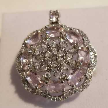 New*Vintage Pink Kunzite Silver Ring - image 1