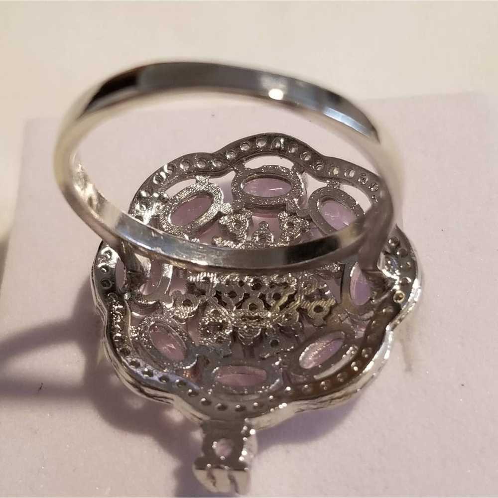 New*Vintage Pink Kunzite Silver Ring - image 4