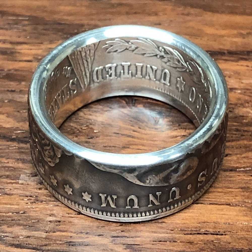 Size 9 Silver Dollar Ring dated 1921 - image 7
