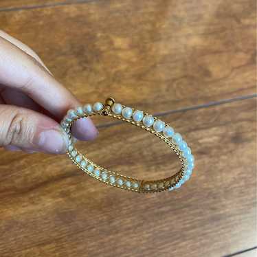Bracelet 18 k Gold and pearls bracelet / bangle - image 1