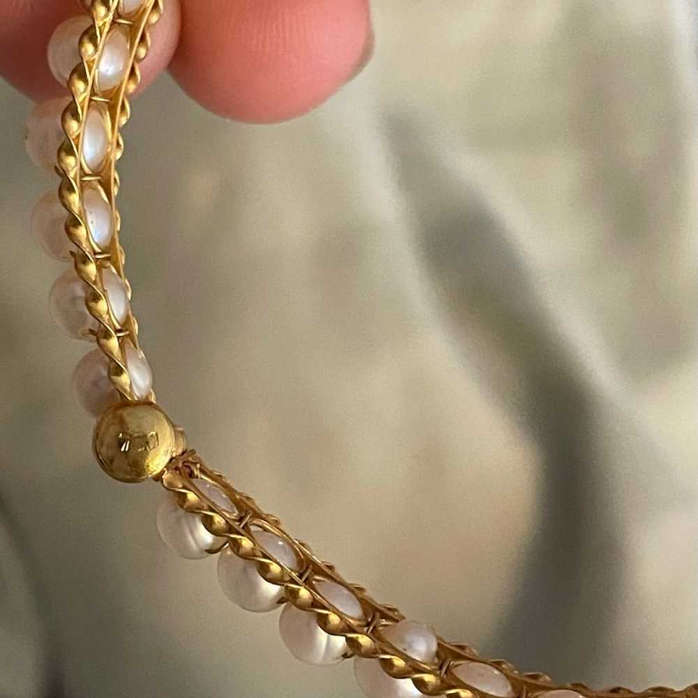 Bracelet 18 k Gold and pearls bracelet / bangle - image 5