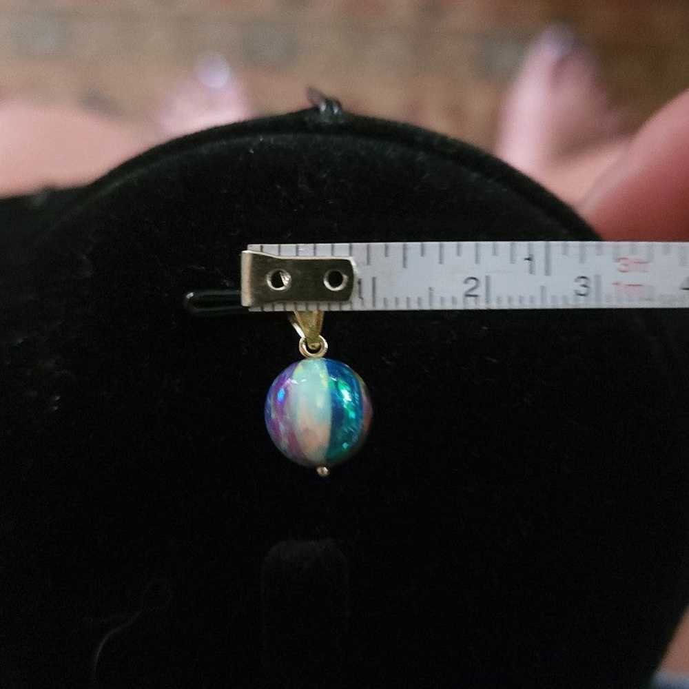 14k and Opal Earrings and pendant set - image 3