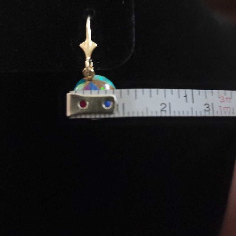 14k and Opal Earrings and pendant set - image 8