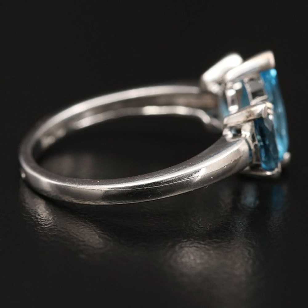 Topaz and Diamond Sterling Silver Ring - image 3