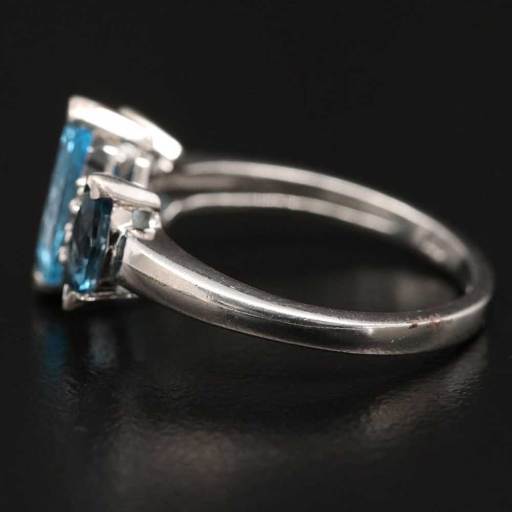Topaz and Diamond Sterling Silver Ring - image 5