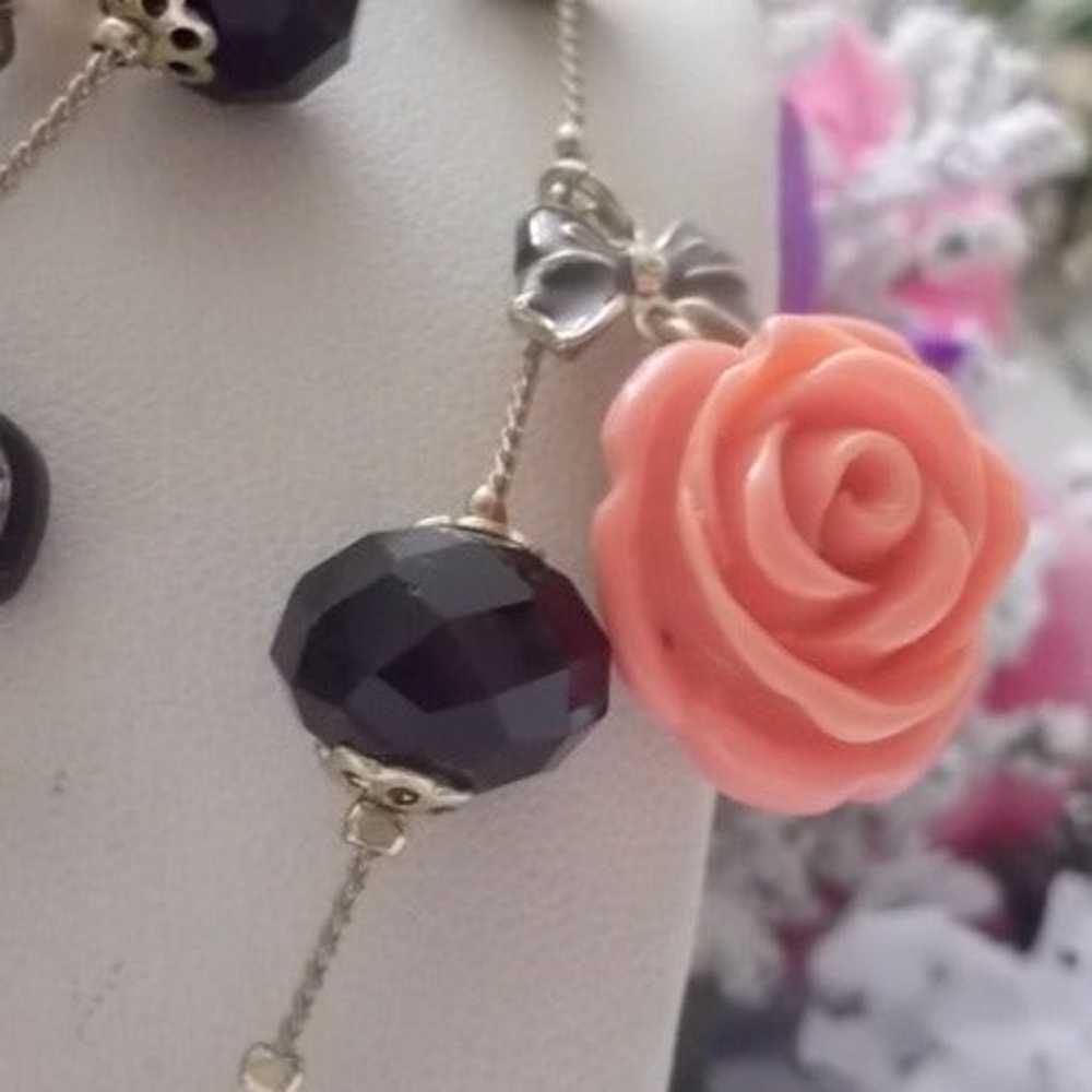 BETSEY JOHNSON RARE ROSE GARDEN NECKLACE - image 6