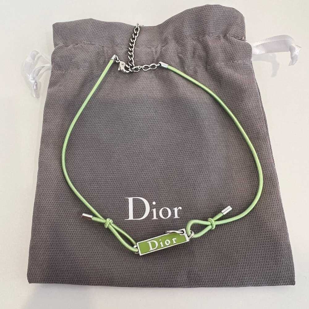 Christian Dior Enamel Logo Elasticized Choker Nec… - image 7
