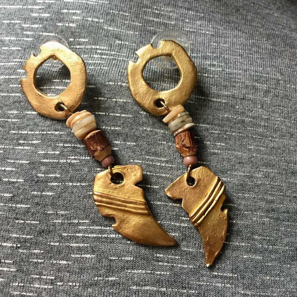Tribal don lin earrings designer - image 1