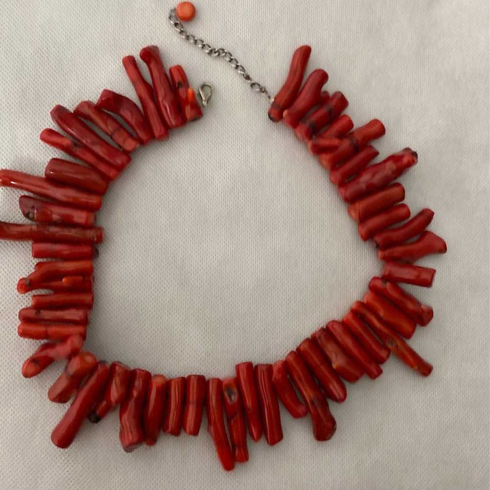 Genuine Red Coral Necklace - image 1