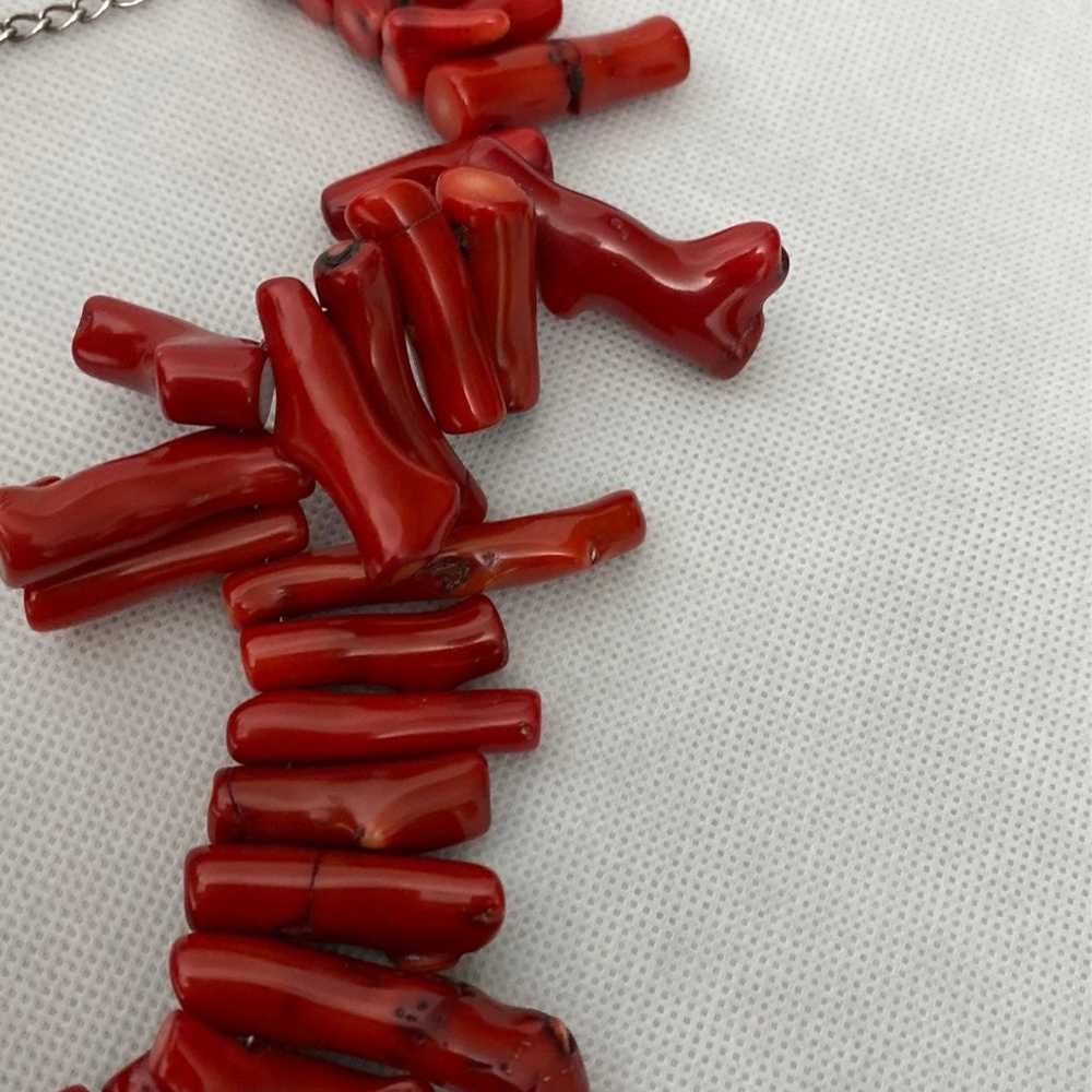 Genuine Red Coral Necklace - image 3