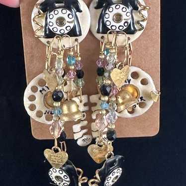 Rare Vintage Lunch at the Ritz phone earrings - #… - image 1