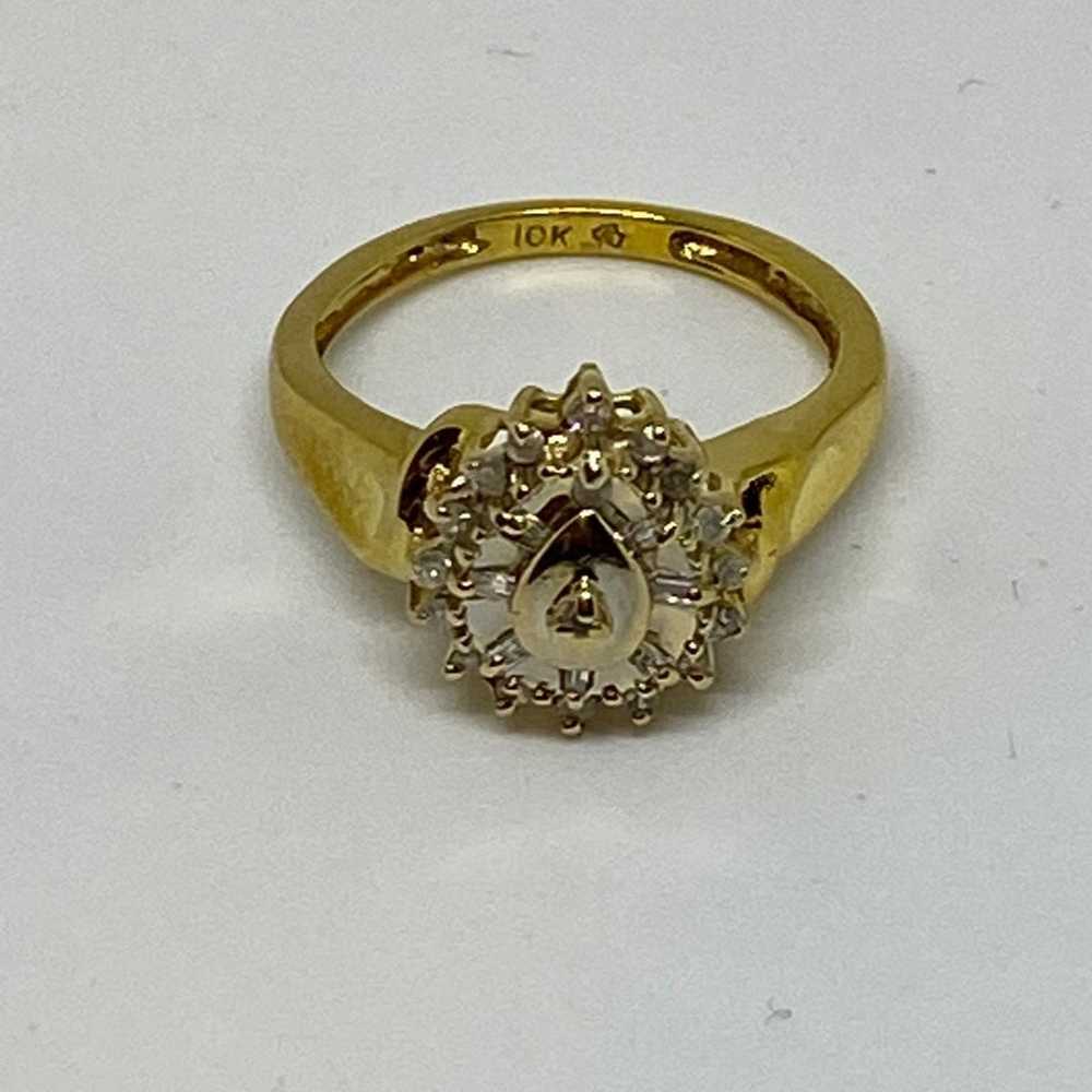 real diamond rings solid gold vitage - image 10