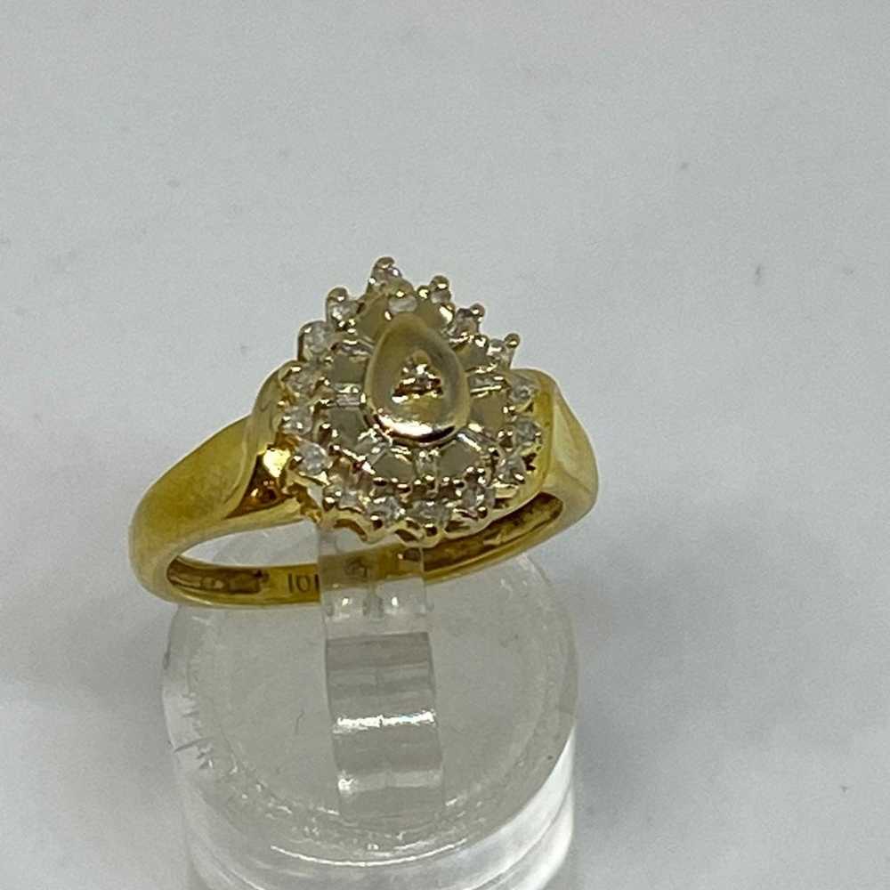 real diamond rings solid gold vitage - image 11