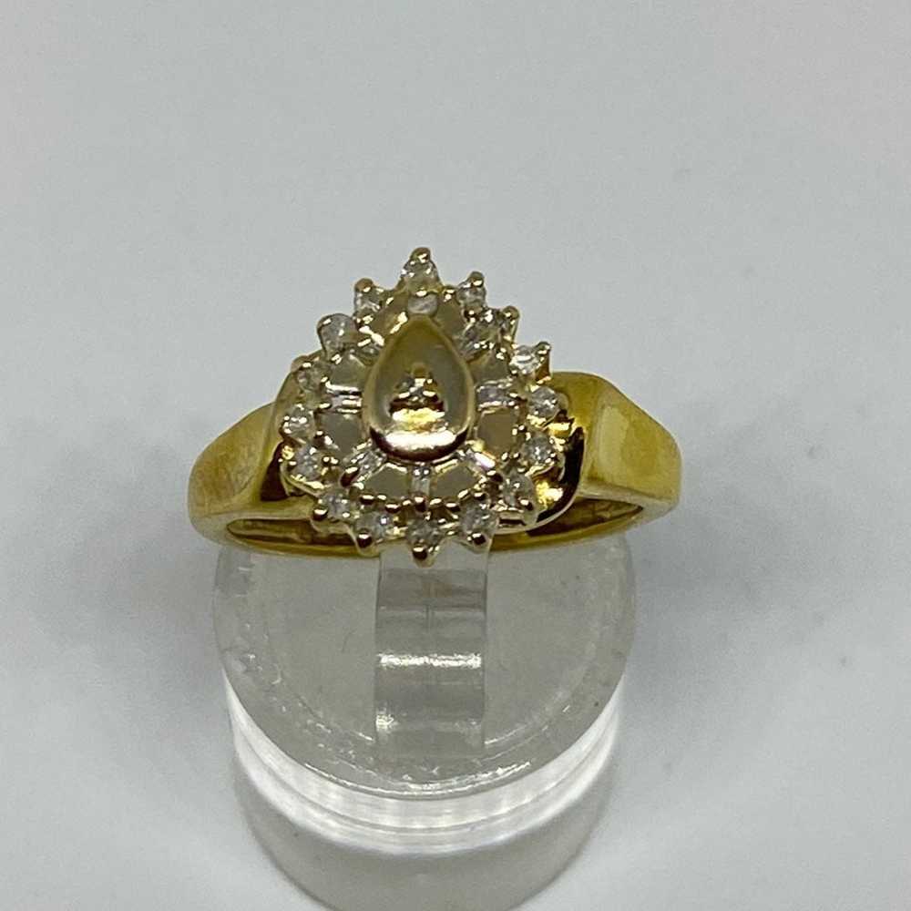 real diamond rings solid gold vitage - image 12