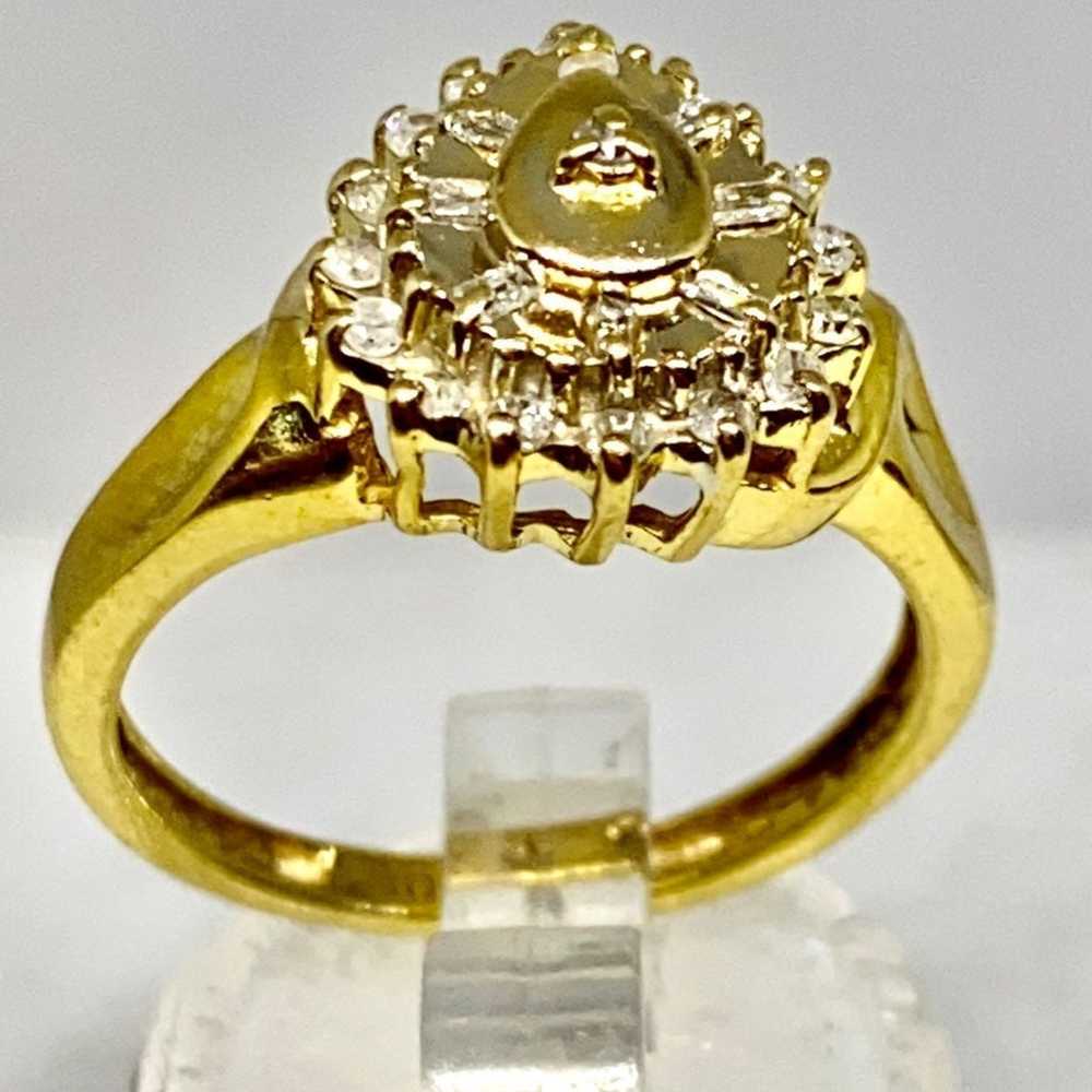 real diamond rings solid gold vitage - image 1
