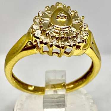 real diamond rings solid gold vitage - image 1