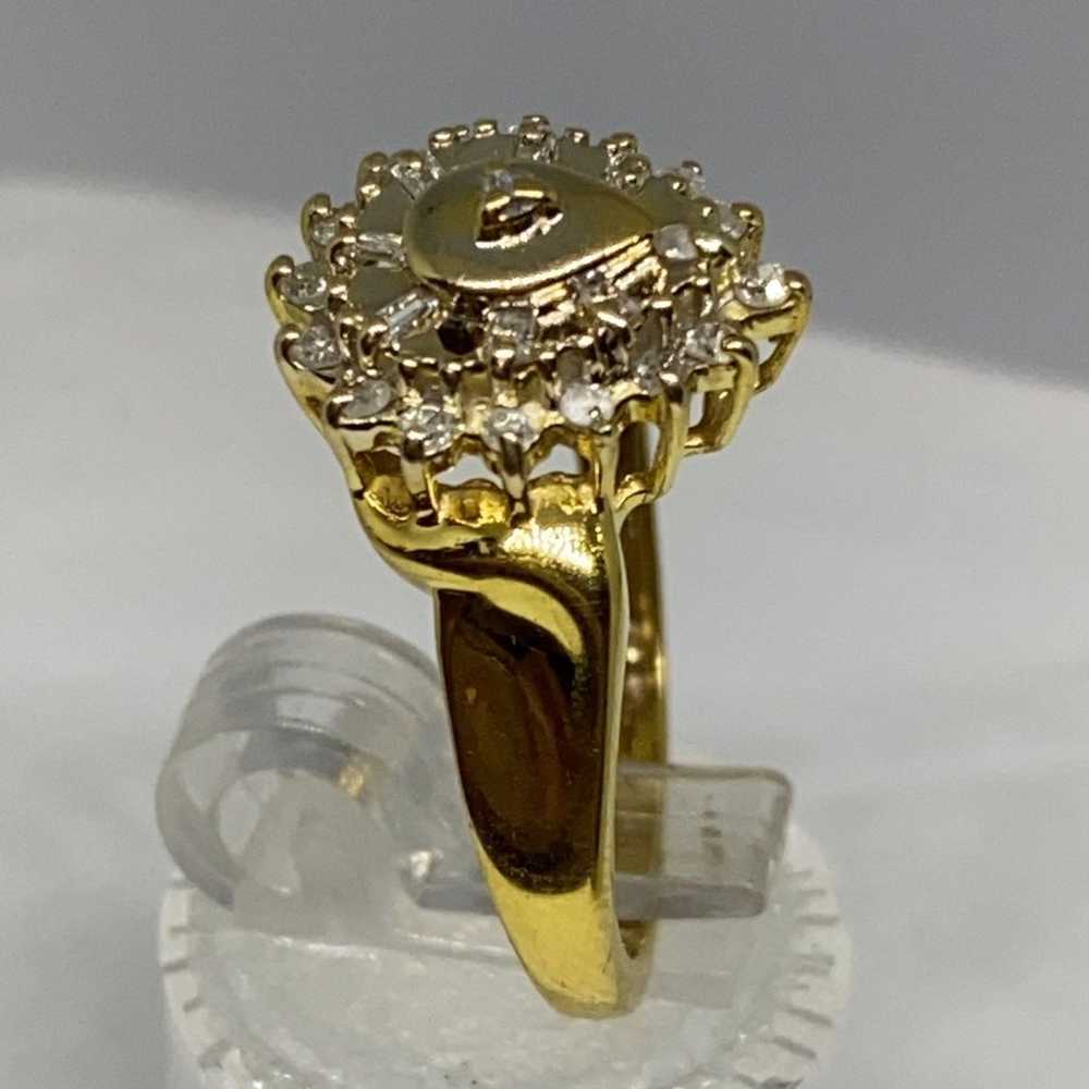 real diamond rings solid gold vitage - image 2