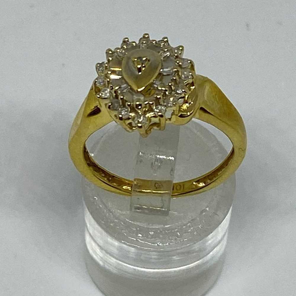 real diamond rings solid gold vitage - image 4