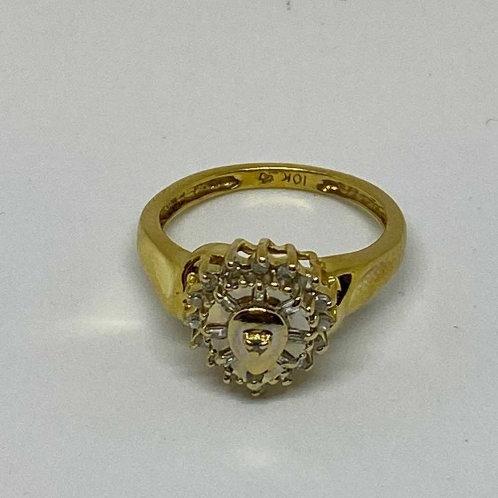 real diamond rings solid gold vitage - image 5