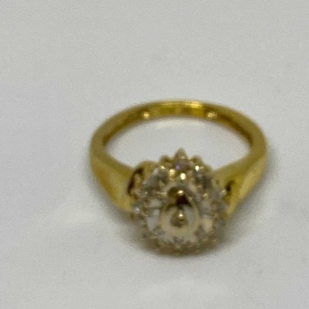 real diamond rings solid gold vitage - image 6