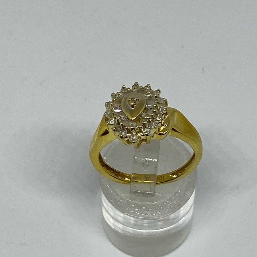 real diamond rings solid gold vitage - image 7
