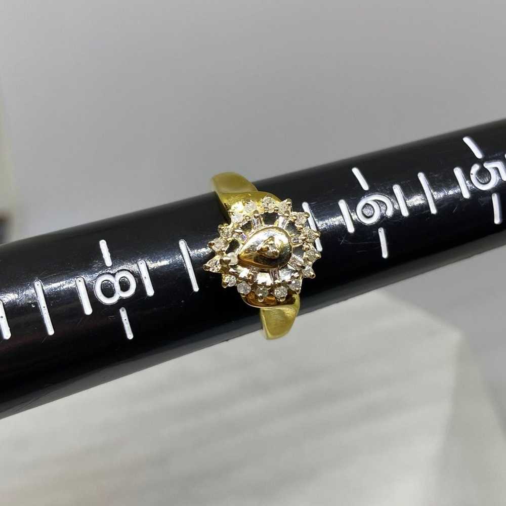 real diamond rings solid gold vitage - image 9