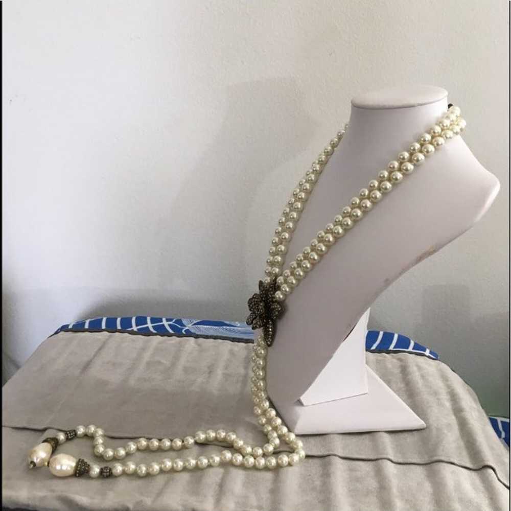 Heidi Daus 3d Flower Pearls Necklace - image 9