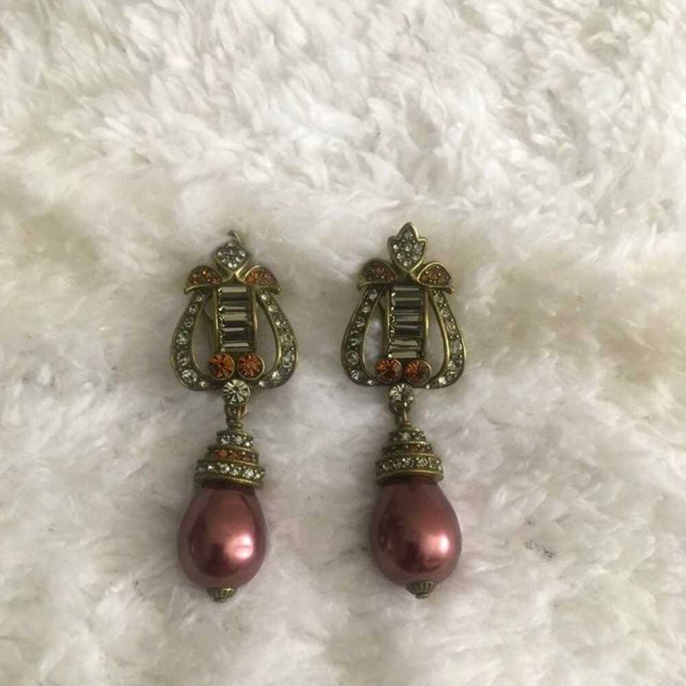Heidi Daus Dyed Pearl Necklace/Earrings - image 3