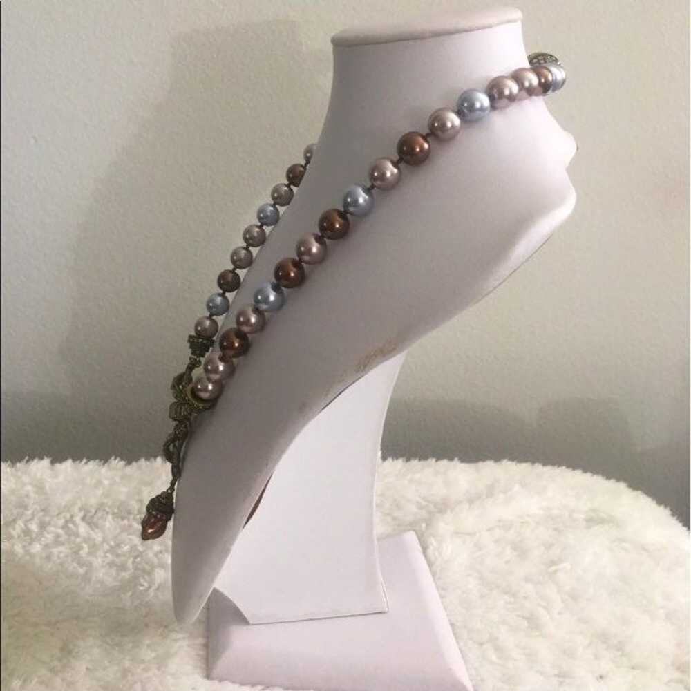 Heidi Daus Dyed Pearl Necklace/Earrings - image 5