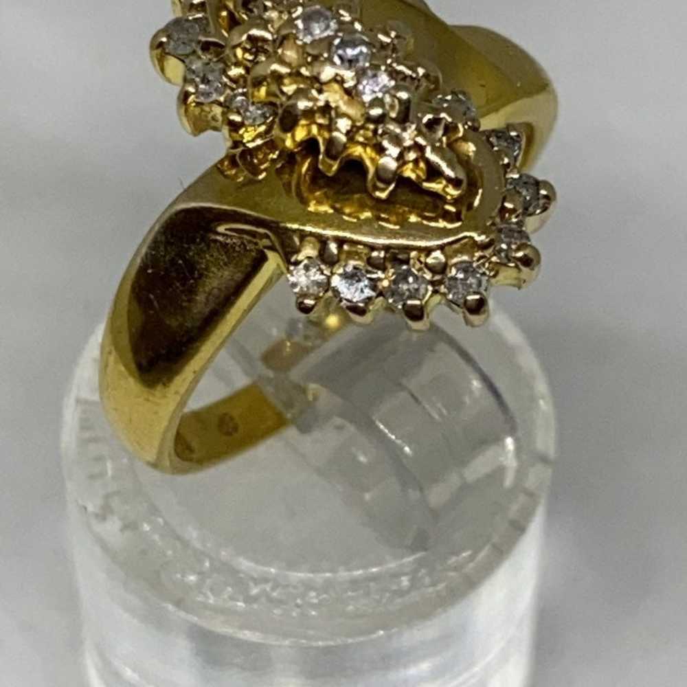 real diamond rings sloid gold vintage - image 10