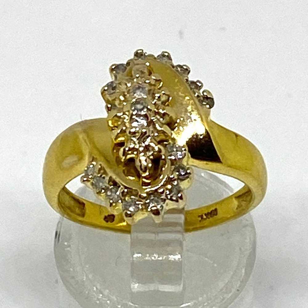 real diamond rings sloid gold vintage - image 11