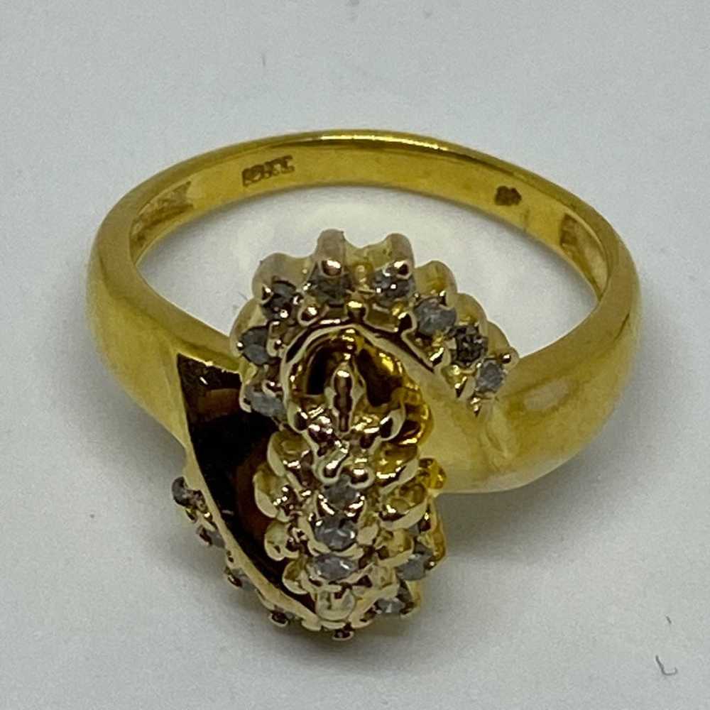 real diamond rings sloid gold vintage - image 3