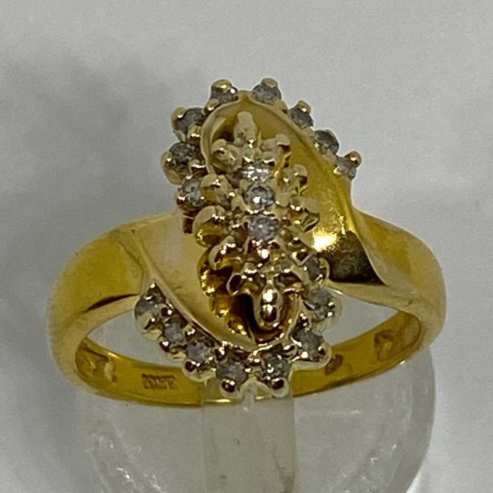 real diamond rings sloid gold vintage - image 5