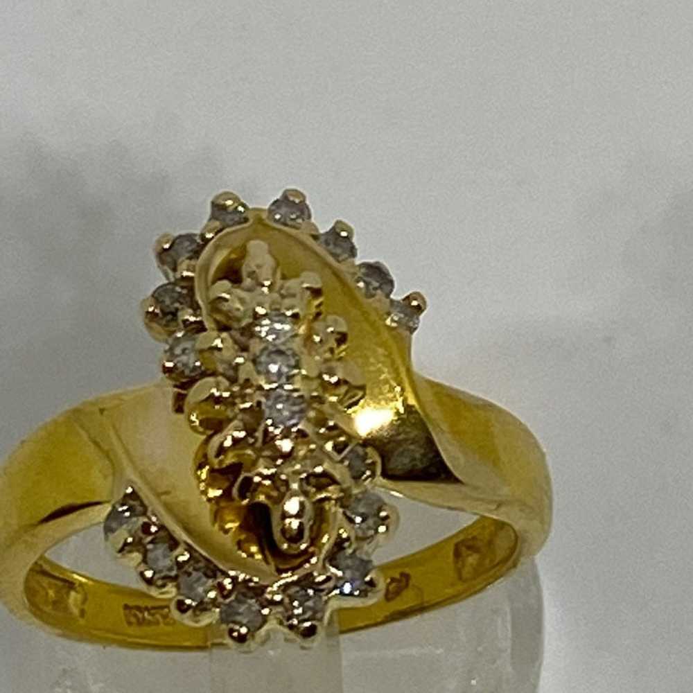 real diamond rings sloid gold vintage - image 6