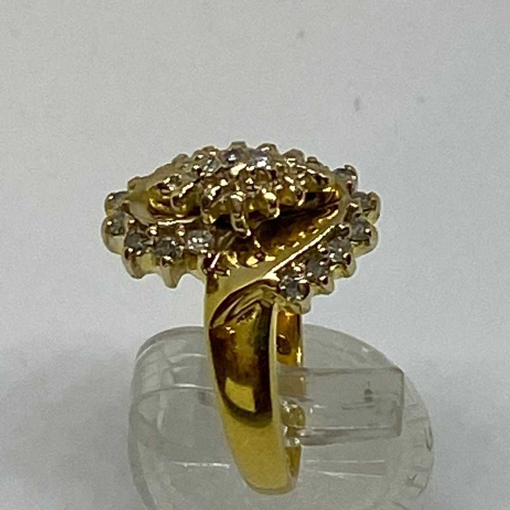 real diamond rings sloid gold vintage - image 7