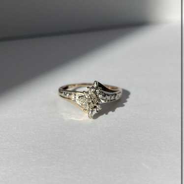 10K Yellow Gold Diamond Engagement Ring