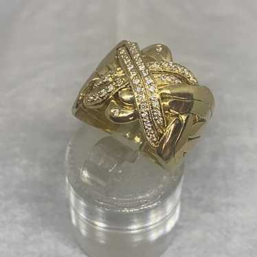 Diamonds ring 2 carat total 14k solid gold VS H c… - image 1