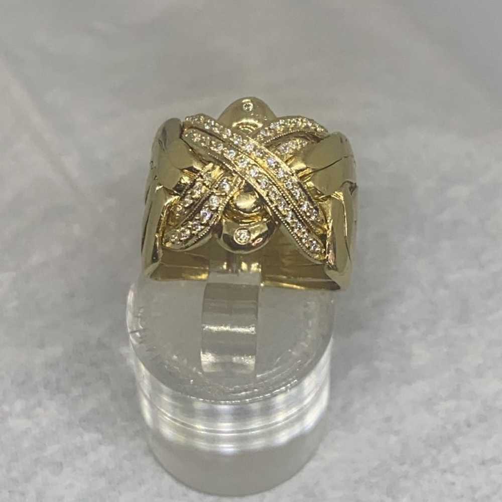 Diamonds ring 2 carat total 14k solid gold VS H c… - image 2
