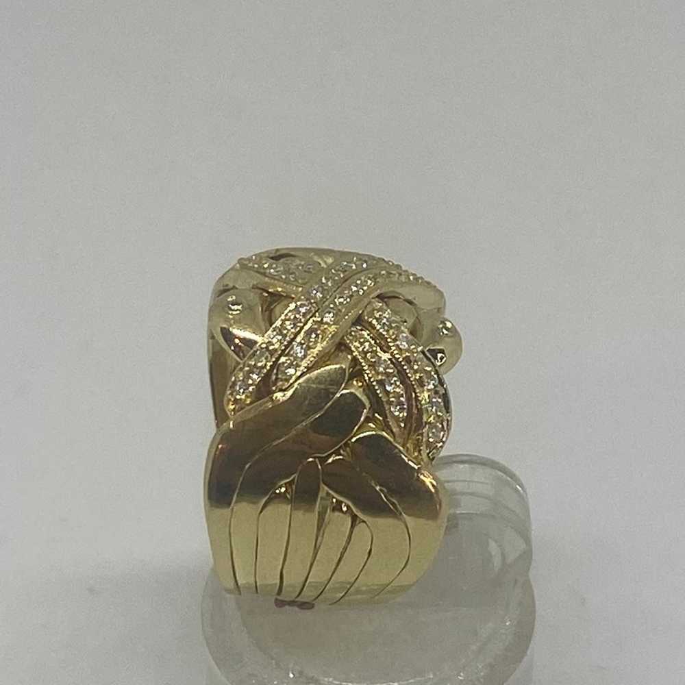 Diamonds ring 2 carat total 14k solid gold VS H c… - image 3