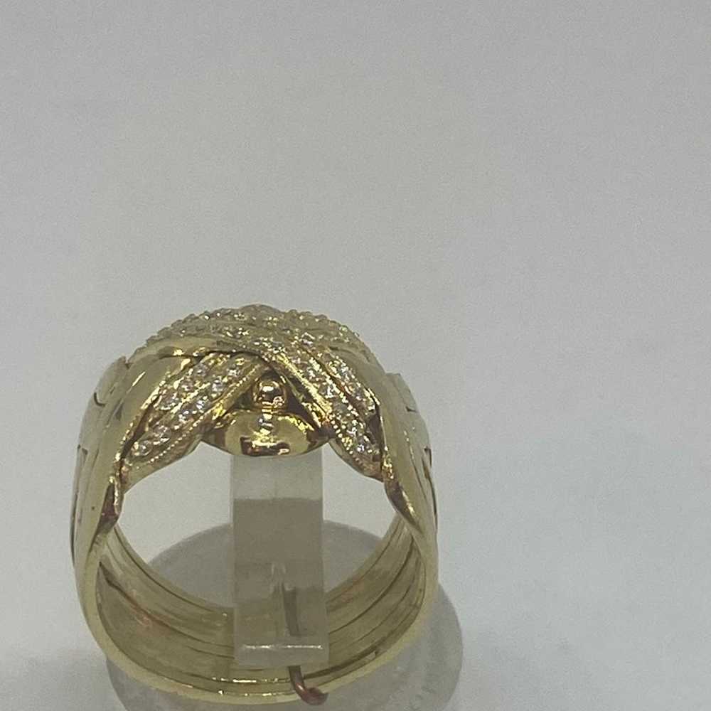 Diamonds ring 2 carat total 14k solid gold VS H c… - image 5
