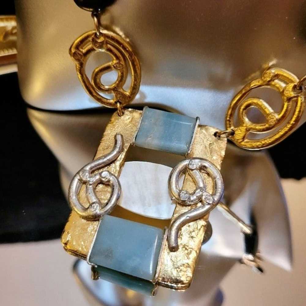 VINTAGE COUTURE SIGNED J. JANSEN RUNWAY NECKLACE - image 10