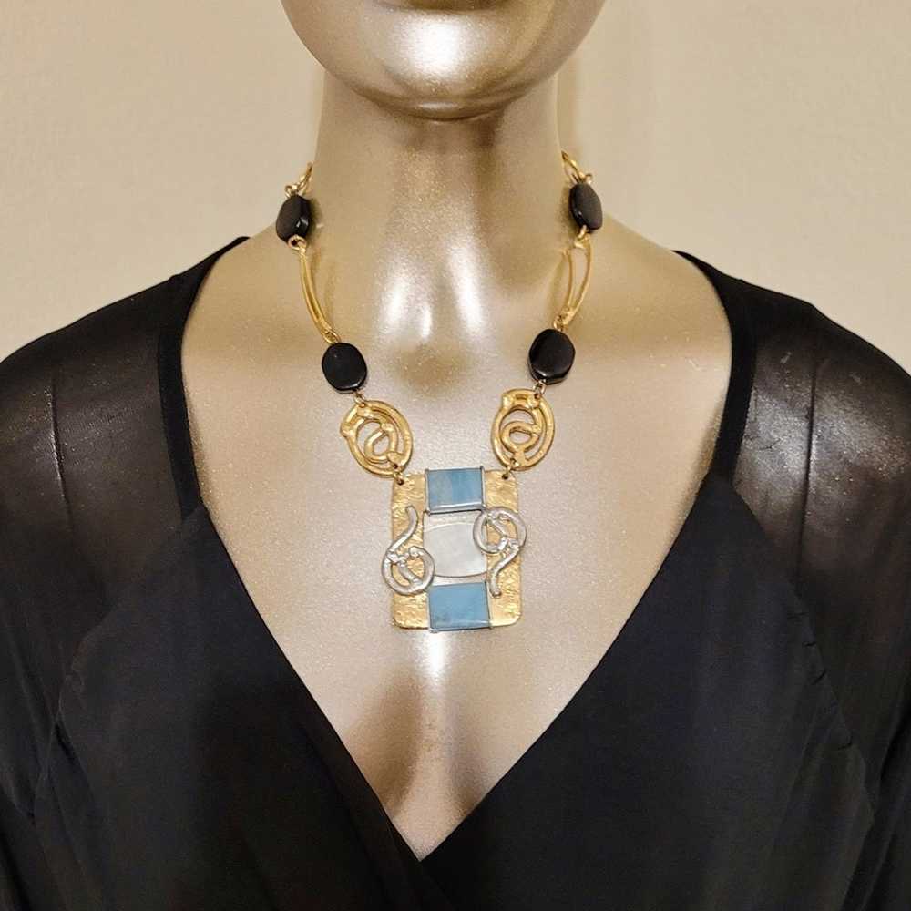 VINTAGE COUTURE SIGNED J. JANSEN RUNWAY NECKLACE - image 7