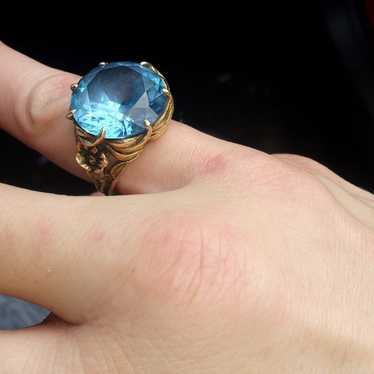 Art nouveau cocktail ring 10k