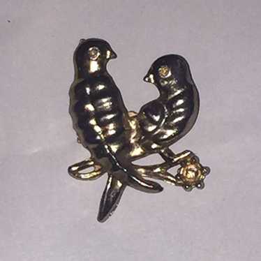 Vintage Pin / Brooch Two Birds On a Bran - image 1