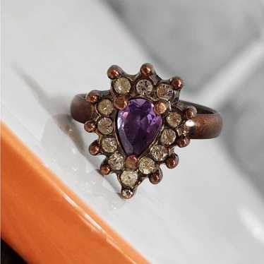 VINTAGE Costume Jewelry Maximalist Cluster Ring A… - image 1