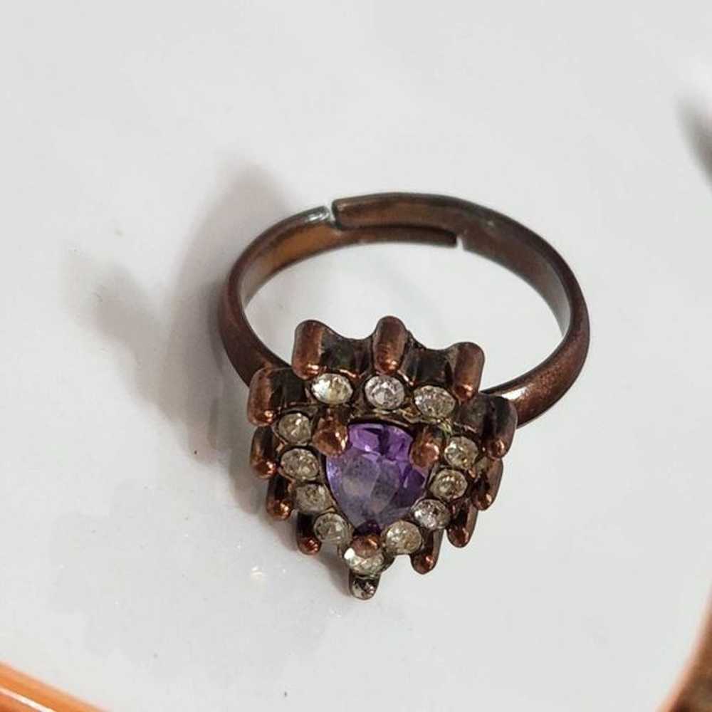 VINTAGE Costume Jewelry Maximalist Cluster Ring A… - image 2