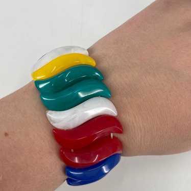 Vintage 90s Plastic Bracelet - Gem