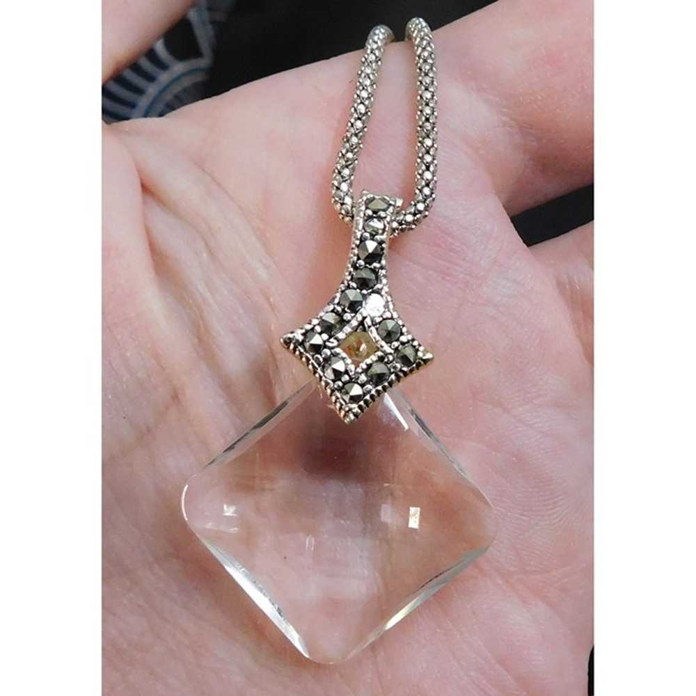 Clear Faceted Gem Necklace - image 2