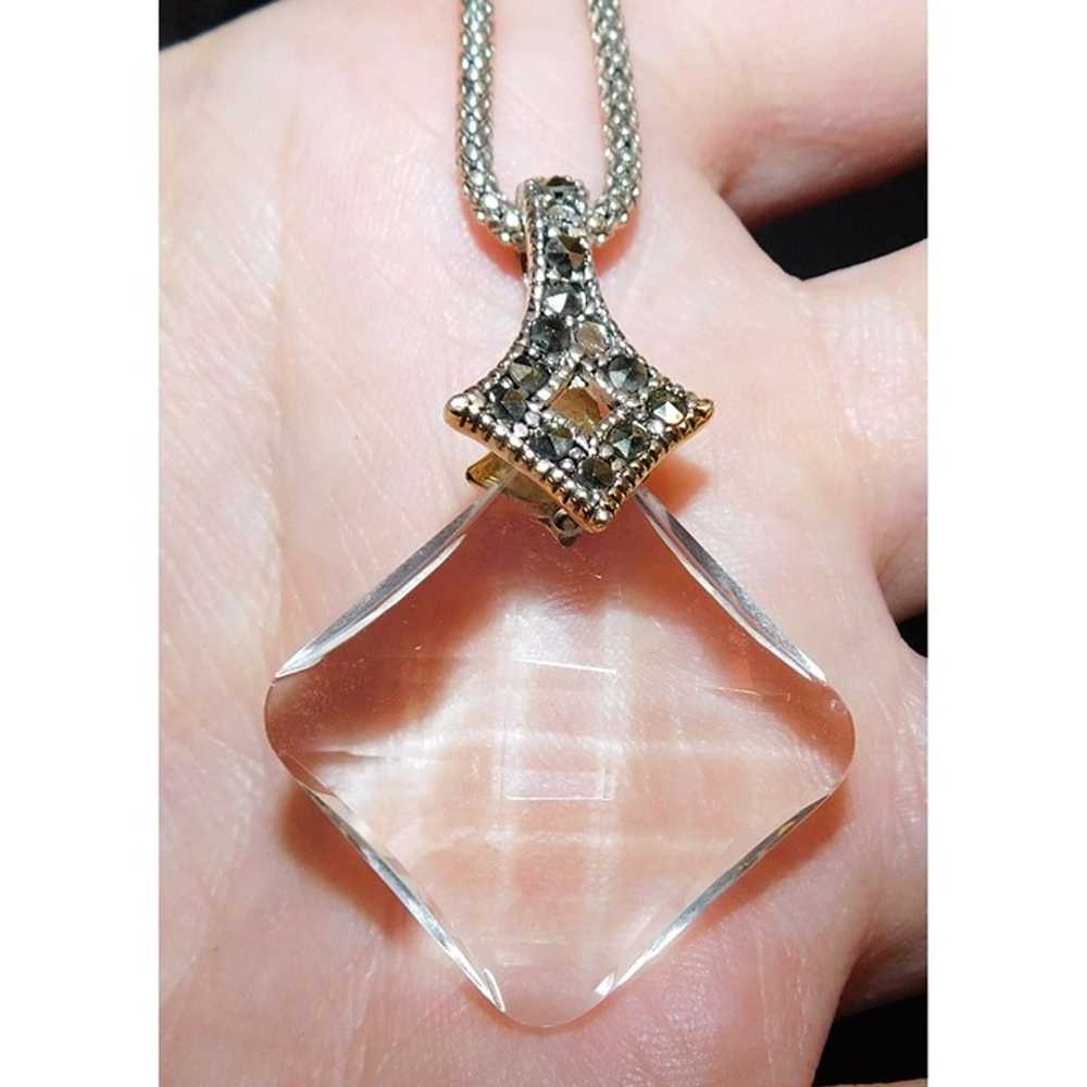 Clear Faceted Gem Necklace - image 4